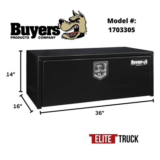 Products Buyers Products 14x16x36 Inch Black Steel Underbody Truck Box 1703305 Dimensions