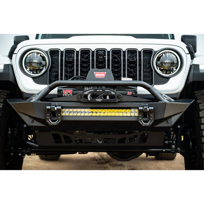 DV8 Offroad 2007-2026 Jeep GladiatorJT Wrangler JK JKU JL JLU Fs-1 Series Stubby Front Bumper Model FBJL-11