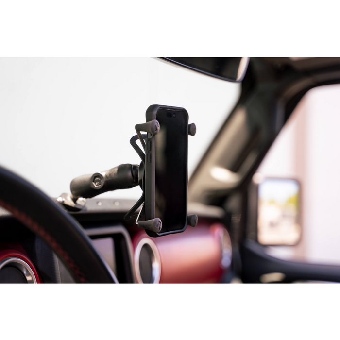 DV8 Offroad 2018-2025 Jeep Gladiator JT Wrangler JL, JLU Digital Device Dash Mount Model DMJL-01