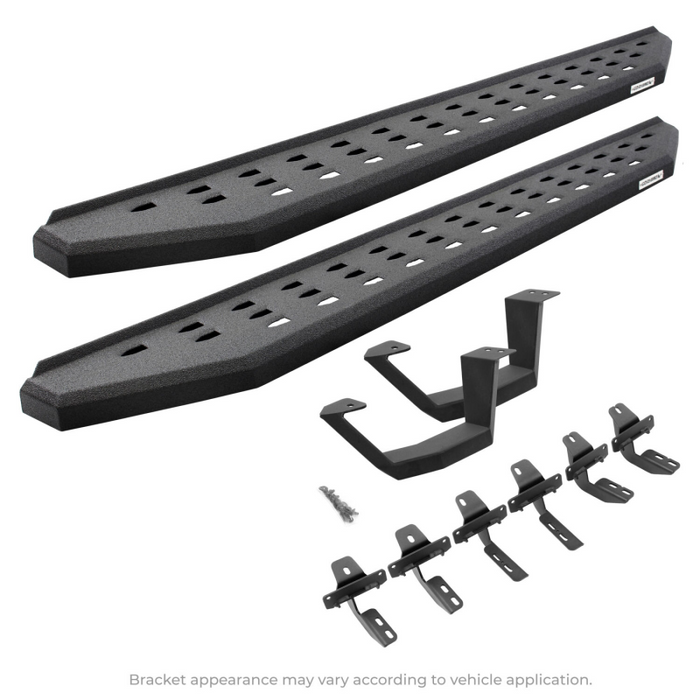 Go Rhino RB20 Running Boards w Mounting Brackets With 1 Pair Drop Steps Kit Model 6949264810T
