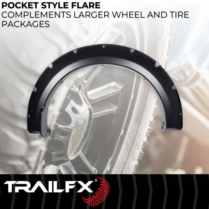 TrailFX Fender Flare Pocket Style Flare Smooth Set Of 4 Model TFF3011S