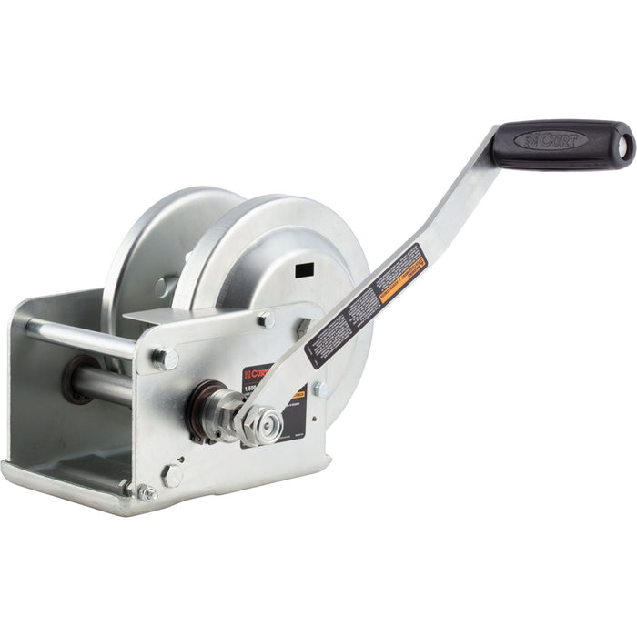 CURT Hand-Crank Brake Winch, 1,500 lbs, 5:1 Gear Ratio, 10.6" Handle Model 29615