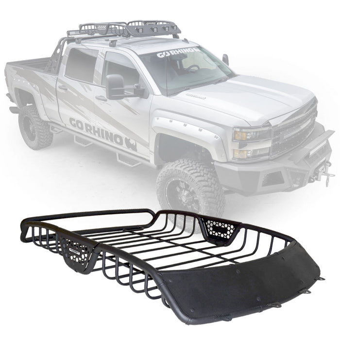 Go Rhino SR10 Tubular Steel Roof Rack with Black Fairings 60" Long Model 59017T