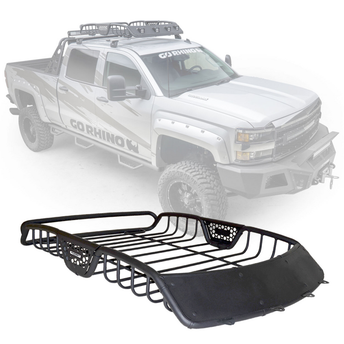 Go Rhino SR10 Tubular Steel Roof Rack with Black Fairings 48" Long Model 59015T