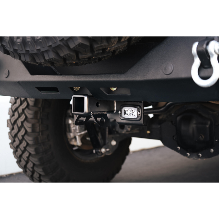DV8 Offroad 2007-2025 Jeep Wrangler JK JKU JL JLU 2 and 4-Door Bolt-on Hitch with Lights Model AHJP-01