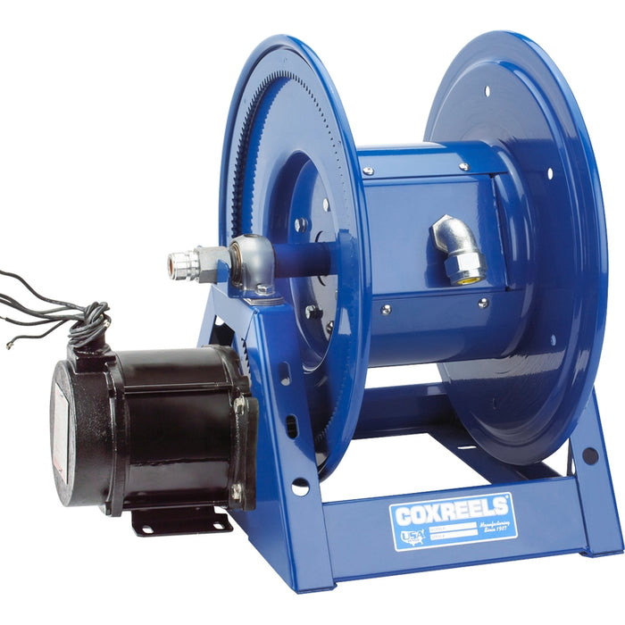 Coxreels 1125PCL Series 24V DC 1/2 HP Motorized Cord Reel 12 AWG x 250 ft. 45A 600V - No Cord 600V 45 Amps Model 1125PCL-8M-EB
