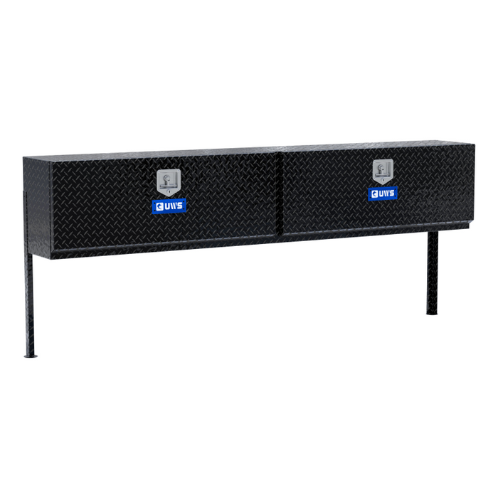 UWS Gloss Black Aluminum 90" Double-Door Topside Truck Tool Box Model TBTS-90-BLK