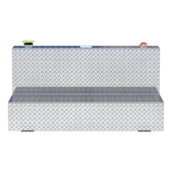 UWS Bright Aluminum 75-Gallon L-Shaped Aluminum Transfer Tank Model TT-75-L-T-P