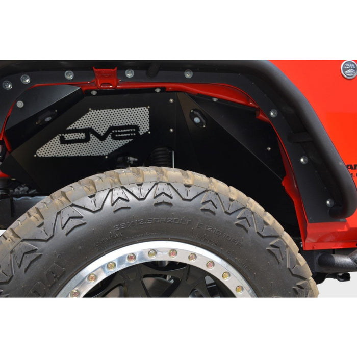 DV8 Offroad 2007-2018 Jeep Wrangler JK JKU Front Inner Fenders Black or Raw Model INFEND-01FB