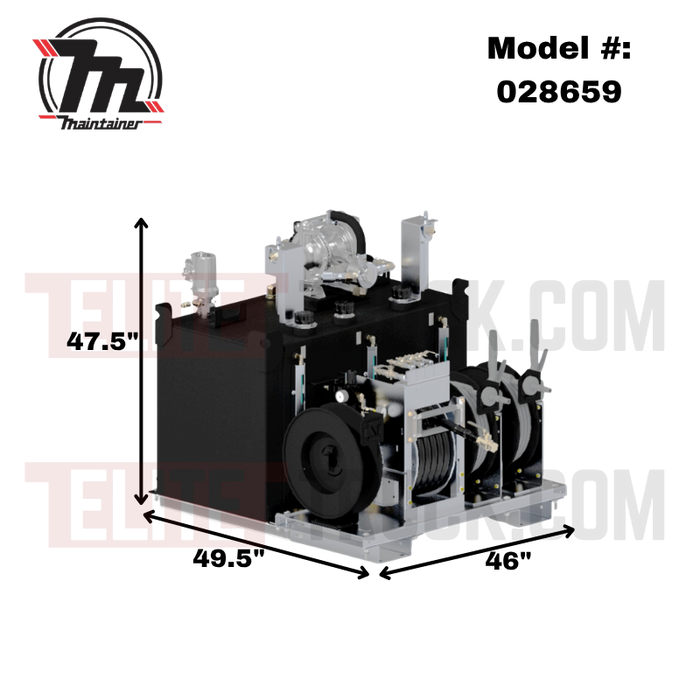 Maintainer Lube Pro 80FA Aluminum Air-Powered Mobile Lube Skid - With Air Reel & Filters - 3-Pump Kit - Dual 38 Gal Oil Tanks, 50 Gal Used Oil Tank - 49.5"L x 46"W x 47.5"H Model 028659