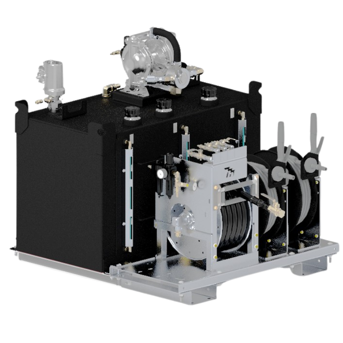 Maintainer Lube Pro 80 Aluminum Air-Powered Mobile Lube Skid - No Air Reel & No Filters - 3-Pump Kit - Dual 38 Gal Oil Tanks, 50 Gal Used Oil Tank Model 028822