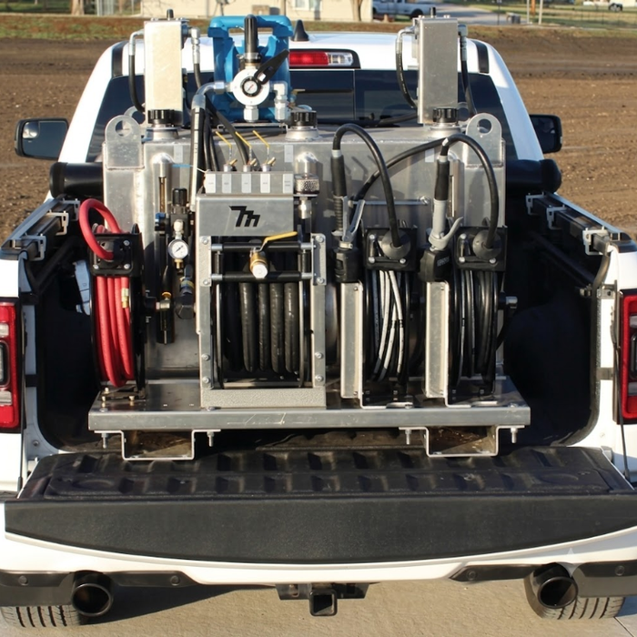 Maintainer Lube Pro 80 Aluminum Air-Powered Mobile Lube Skid - No Air Reel & No Filters - 3-Pump Kit - Dual 38 Gal Oil Tanks, 50 Gal Used Oil Tank Model 028822