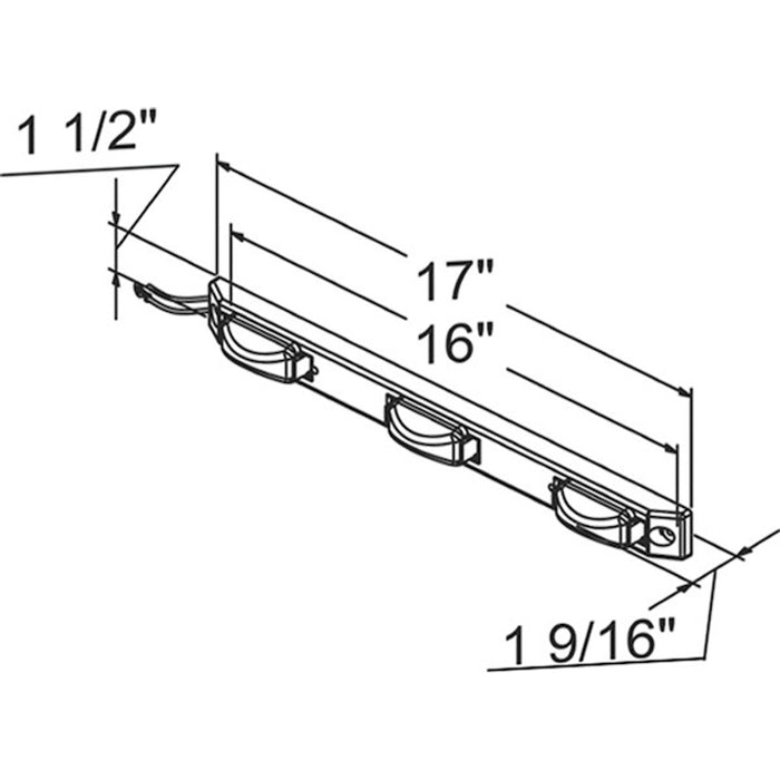 Buyers Products 17 Inch 9 LED Polycarbonate ID Bar Light Model 5621719