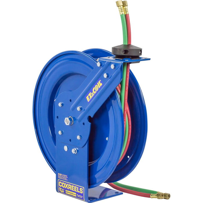 Coxreels EZ-P-W Series Safety System Welding Spring Driven Hose Reel 1/4 in x 25 ft. oxy-acet - Hose Included 200 PSI Model EZ-P-W-125