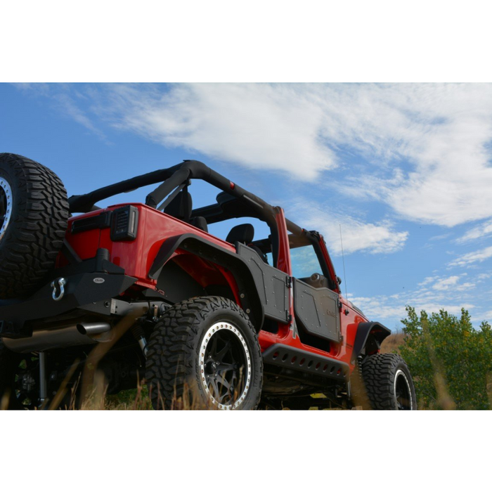 DV8 Offroad 2007-2018 Jeep Wrangler JKU Rear Rock Doors Model RDSTTB-01R