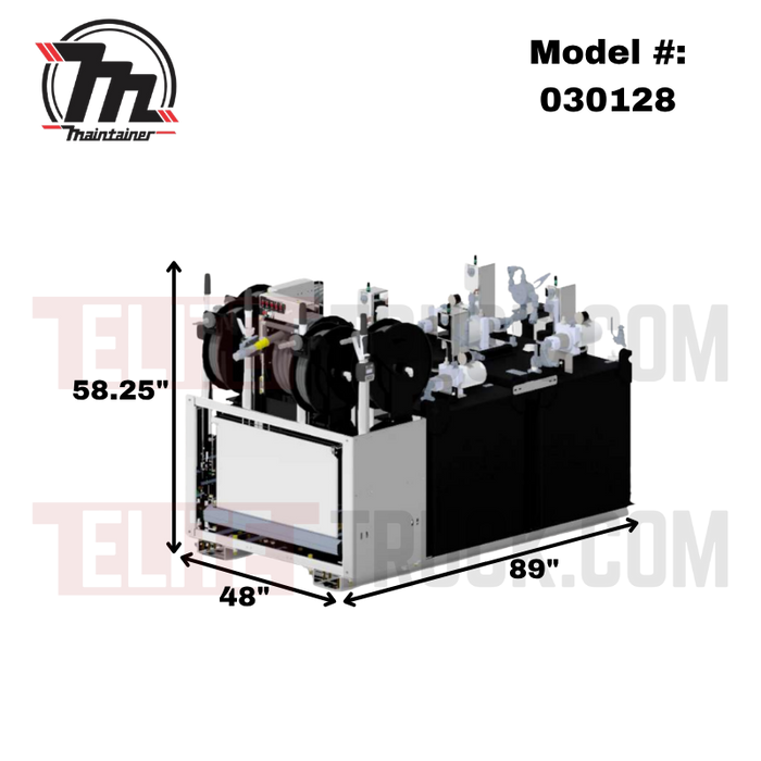 Maintainer E Lube Pro 160 Electric-Powered Lube Skid - With Filters - 5 Pump Kit - Quad 38 Gal Oil Tanks, 100 Gal Used Oil Tank - 89" L x 48" W x 58.25" H Model 030128
