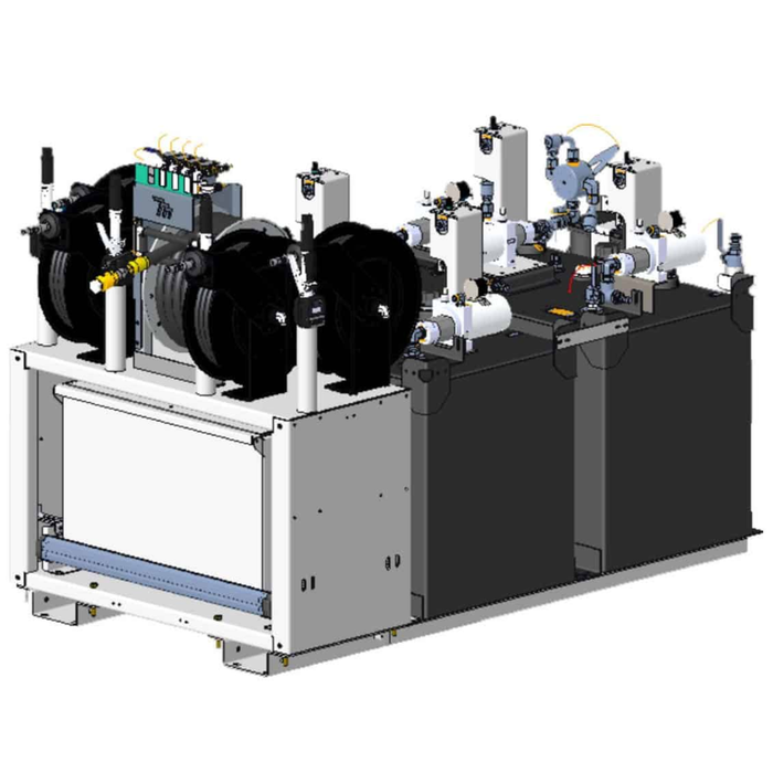 Maintainer E Lube Pro 160 Electric-Powered Lube Skid - With Filters - 5 Pump Kit - Quad 38 Gal Oil Tanks, 100 Gal Used Oil Tank - 89" L x 48" W x 58.25" H Model 030128