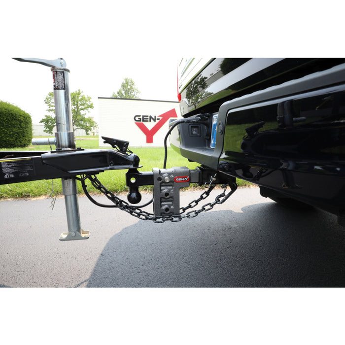 Gen-Y MEGA-DUTY 2" Shank 10" Drop 1.5K TW 10K Hitch with Dual-Ball & Pintle Lock Model GH-325