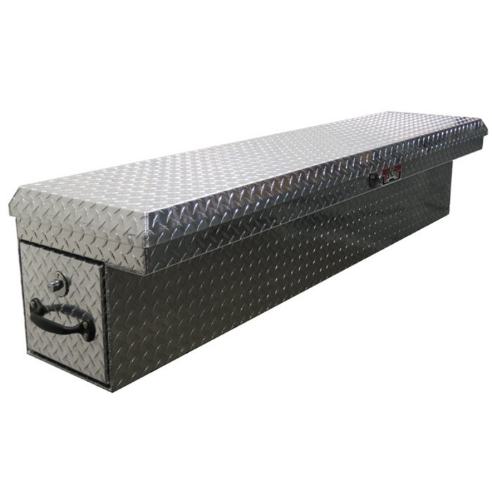 Brute 34" Side Mount Tool Box Bright Aluminum W/ Rear Bedsafe Roller Drawer Passenger Side Model RB7634P