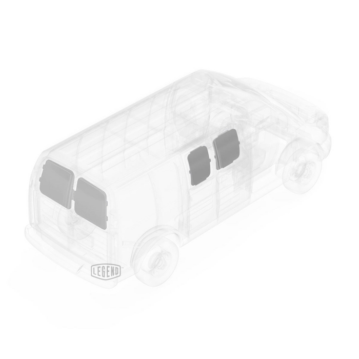LEGEND EconoLite Door Liner ONLY - Hinged Side Doors GMC Savana/Chevy Express Cargo Van (all Wheelbase lengths) - Textured Grey Model 07G00-20.3