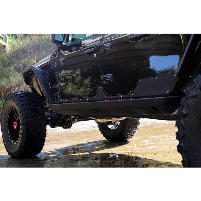 Bodyguard Rock Sliders With Body Cladding 4 Door Texture Black Powder Coat Model 22280T