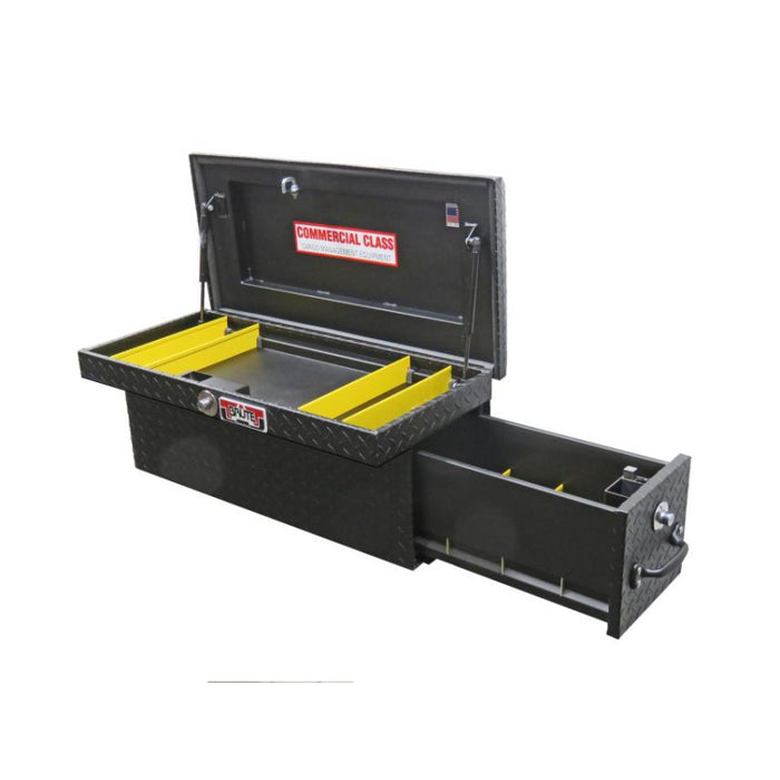Brute 34" Side Mount Tool Textured Black W/ Rear Bed Safe Roller Drawer Drivers Side Model RB7634D-BT