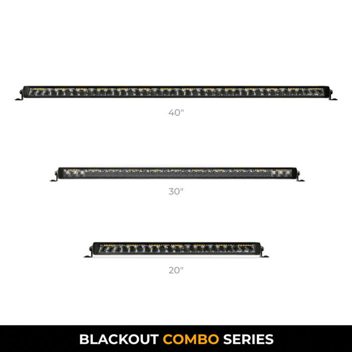 Go Rhino Blackout Series SINGLELINE 20" Single Row LED Light Bar w/Amber LEDs Model 751052012CSS