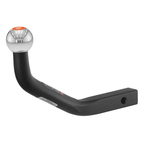 CURT Euro Trailer Hitch Ball Mount, 1-1/4" Receiver Shank, Permanently Attached 2" Ball for 2" Couplers, 3,500 lbs GTW / 350 lbs TW, 5-1/8" Ball Height, 9-3/4" Long Model 45562