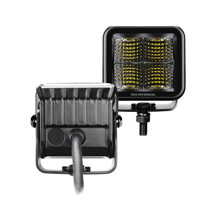 Go Rhino Blackout Series 2x2 LED Cube Flood Lights Model 750200321FCS