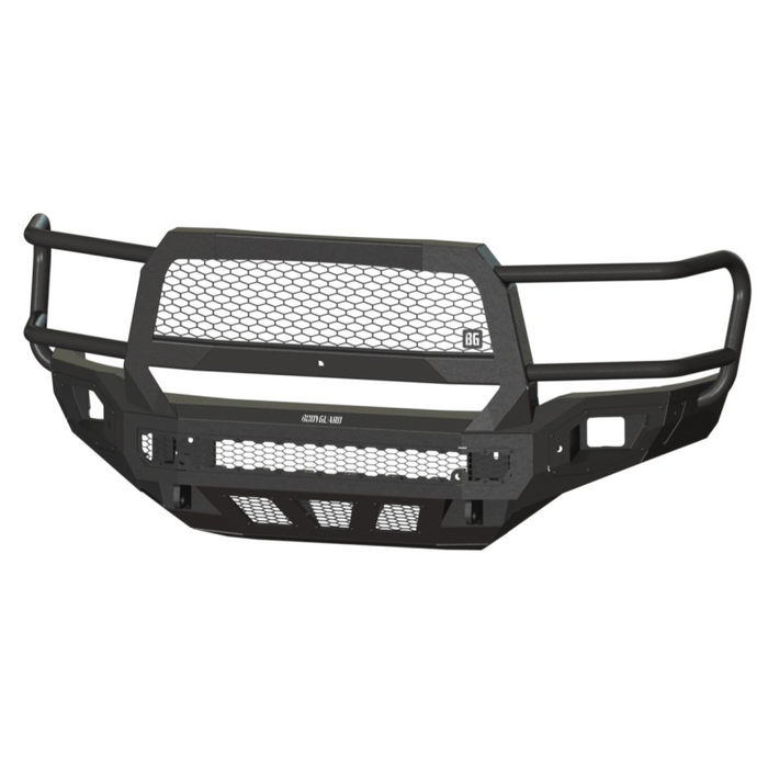 Bodyguard Freedom Front Extreme Non-Winch Sensor Cutouts W/ Mesh Grille With Camera Harness Bare Metal Model NER19BYBMH