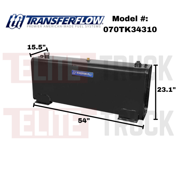 Transfer Flow 50 Gallon Diesel Refueling Transfer Tank Black Powder Coat Model 070TK34310