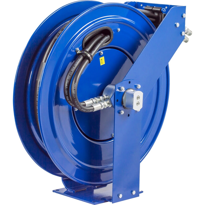 Coxreels TDMP Series Dual Hydraulic Spring Driven Hose Reel 3/8 in. x 50 ft. - Hose Included 3000 PSI Model TDMP-N-350