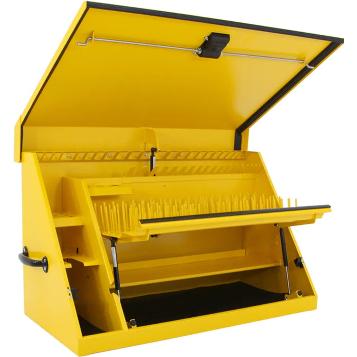 Montezuma 36 x 17 In. Steel Triangle® Toolbox Yellow Top Mount Toolbox DXTB36YY