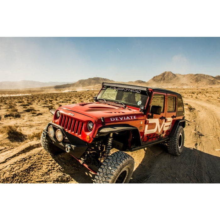 DV8 Offroad 2007-2018 Jeep Wrangler JK JKU Wide Fender Flares Front and Rear Model FENDB-02
