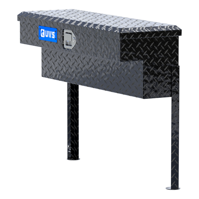 UWS Gloss Black Aluminum 36" Truck Side Tool Box Model TBSM-36-BLK