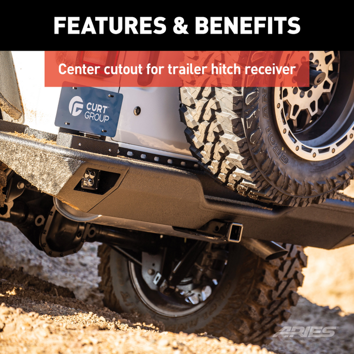 ARIES TrailChaser Jeep Wrangler JL Aluminum Rear Bumper Center Section Model 2081025