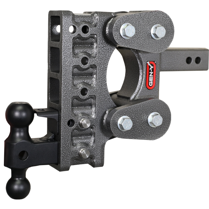 Gen-Y The BOSS TORSION-FLEX 2" Shank 7.5" Drop 1.7K TW 16K Hitch Dual-Ball Pintle Lock Model GH-1225