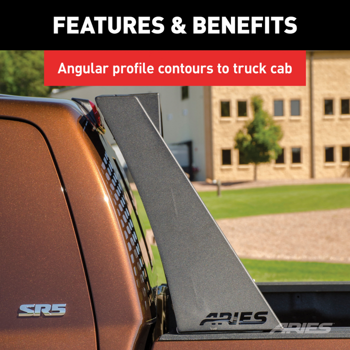 ARIES Switchback Black Aluminum Headache Rack, Fits Select Toyota Tacoma Model 1110114