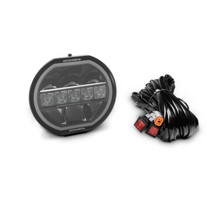Go Rhino Blackout Series MAXLINE 7" LED Beam with Multi Daytime Running Light Model 751080711CRS