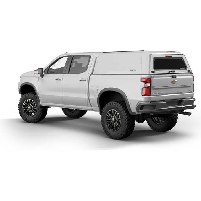 SmartCap OEM White Truck Bed Cap EVOh Hatchback Series w/ Vertical Locks Model EH0108-WH