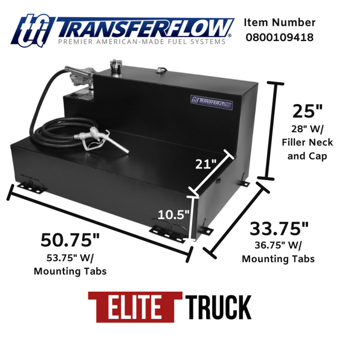 Transfer Flow 100 Gallon L-Shaped Fuel Transfer Tank System Diesel or Gasoline Model 0800109418