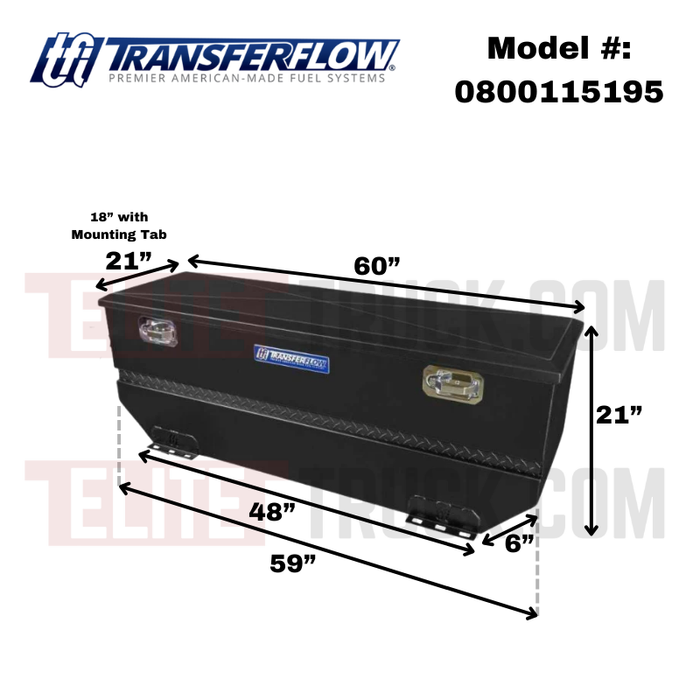 Transfer Flow 40 Gallon Fuel Transfer Tank and Tool Box Combo Diesel or Gasoline Model 0800115195