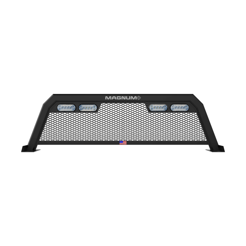 Magnum Truck Racks Headache Rack Low Pro High Vis Mesh Matte Black Mod ...