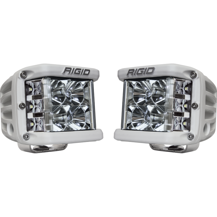 Rigid Industries D-SS PRO Side Shooter, Flood Optic, Surface Mount, White Housing, Pair Model 862113