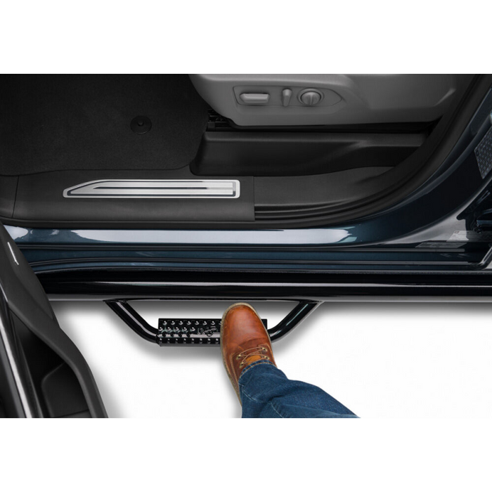 N-Fab Cab Length Side Steps Gloss Black Mild Steel Model C1980CC