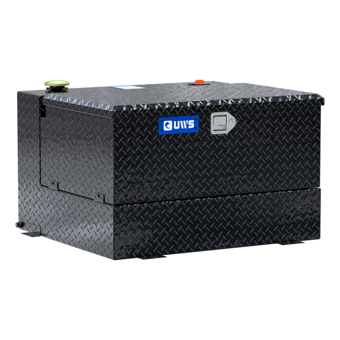 UWS Gloss Black 50-Gallon Combo Aluminum Transfer Tank Model TT-50-COMBO-BLK