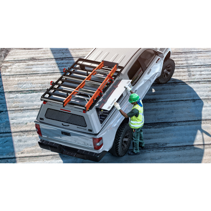 SmartCap OEM White Truck Bed Cap EVOc Commercial Series w/ Vertical Locks Model EC1313-WH