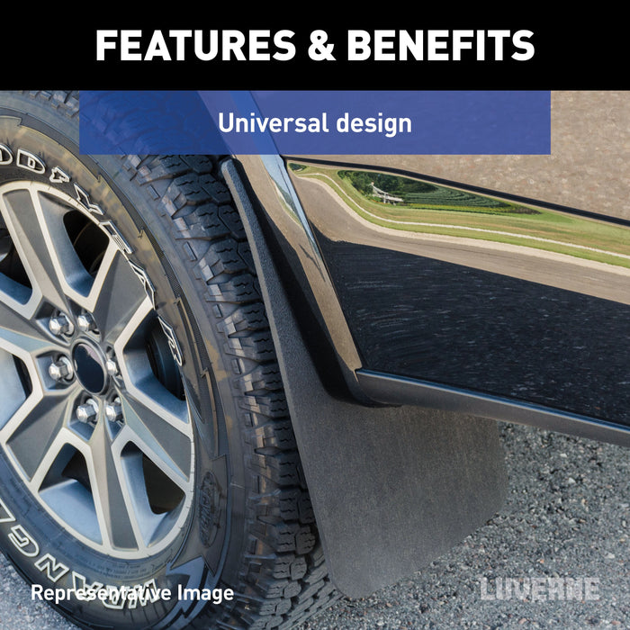 Luverne Universal Front or Rear 12" x 23" Textured Rubber Mud Guards (2 Flaps) Model 251023