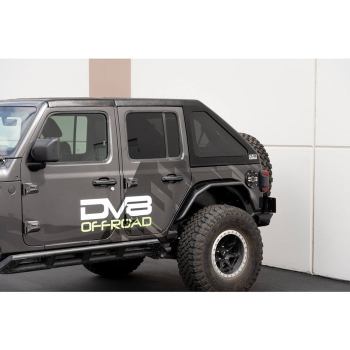 DV8 Offroad 2018-2025 Jeep Wrangler JLU 4-Door Razor Series Fastback Hard Top Model HTJL02-B