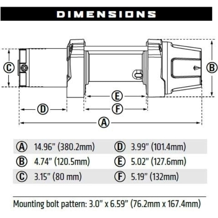 Warn VRX 45-S Synthetic Winch Model 101040